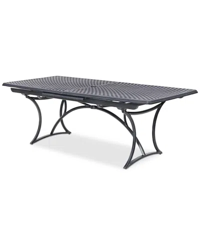 Agio Wythburn Mix And Match 110"x 42" Cast Aluminum Outdoor Extension Dining Table In Bronze Finish