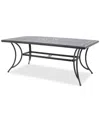 Agio Wythburn Mix And Match 72"x 38" Cast Aluminum Outdoor Dining Table In Pewter Finish
