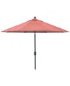 Agio Wythburn Mix And Match Fabric 11' Umbrella In Peony Brick Red,bronze Finish