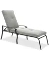 Agio Wythburn Mix And Match Lattice Outdoor Chaise Lounge In Oyster Light Grey,pewter Finish