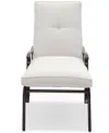 Agio Wythburn Mix And Match Lattice Outdoor Chaise Lounge In Pearl White,bronze Finish