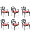 Agio Wythburn Mix And Match Lattice Outdoor Dining Chairs, Set Of 6, Created For Macy's