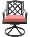 Agio Wythburn Mix And Match Lattice Outdoor Dining Chair In Peony Brick Red,bronze Finish