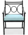 Agio Wythburn Mix And Match Scroll Outdoor Swivel Chair In Spa Light Blue,bronze Finish