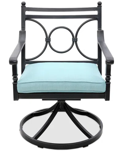 AGIO WYTHBURN MIX AND MATCH SCROLL OUTDOOR SWIVEL CHAIR, CREATED FOR MACY'S