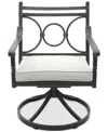 AGIO WYTHBURN MIX AND MATCH SCROLL OUTDOOR SWIVEL CHAIR, CREATED FOR MACY'S