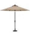 Agio Wythburn Mix And Match Sling 11' Umbrella In Mocha Grey Sling,bronze