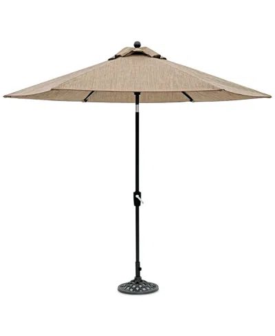 Agio Wythburn Mix And Match Sling 11' Umbrella In Mocha Grey Sling,bronze