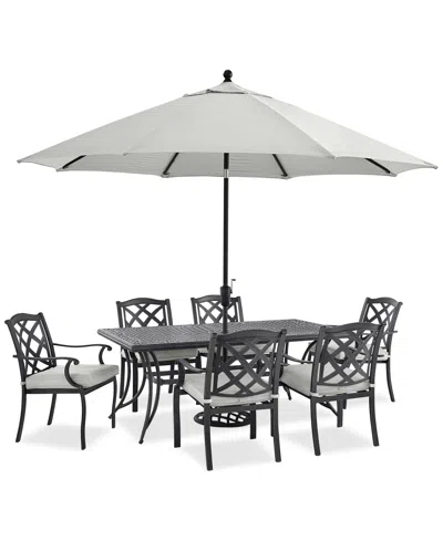 Agio Wythburn Outdoor Dining 7 Pc Set (72"x38" Table & 6 Lattice Dining Chairs), Created For Macy's