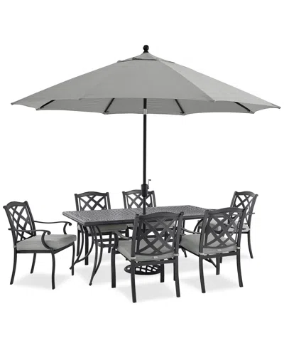 Agio Wythburn Outdoor Dining 7 Pc Set (72"x38" Table & 6 Lattice Dining Chairs), Created For Macy's