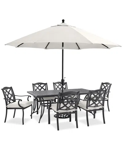 Agio Wythburn Outdoor Dining 7 Pc Set (72"x38" Table & 6 Lattice Dining Chairs), Created For Macy's
