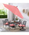 Agio Wythburn Outdoor Dining 7pc Set (72"x38" Table & 4 Lattice Dining Chairs & 2 Lattice Swivel Chairs)