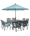 Agio Wythburn Outdoor Dining 9pc Set (64" Square Table & 8 Lattice Dining Chairs), Created For Macy's
