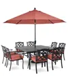 Agio Wythburn Outdoor Dining 9pc Set (64" Square Table & 8 Lattice Dining Chairs), Created For Macy's