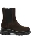 Agl Attilio Giusti Leombruni 40mm Elastic-panel Round-toe Boots In Brown