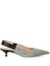 Agl Attilio Giusti Leombruni 45mm Slingback Textured Pumps In White