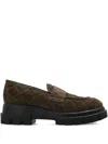 Agl Attilio Giusti Leombruni 55mm Quilted- Design Loafers In Brown