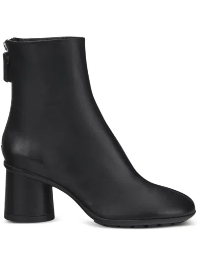 AGL ATTILIO GIUSTI LEOMBRUNI 60MM CURVY CYLINDRICAL-HEEL LEATHER BOOTS
