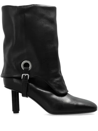 Agl Attilio Giusti Leombruni Agl Ankle Boot With Cuff 70mm Heel Black