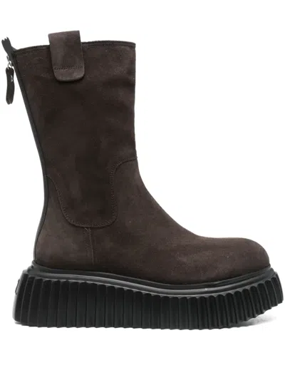 Agl Attilio Giusti Leombruni 60mm Suede Boots In Brown