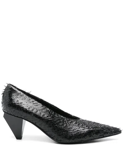 Agl Attilio Giusti Leombruni 65mm Knife Pumps In Black