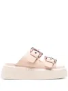 Agl Attilio Giusti Leombruni Agatha Double-buckle Slippers In Pink