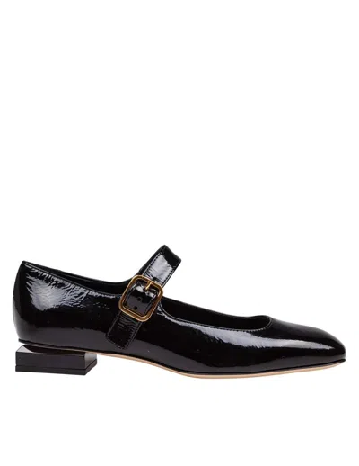 Agl Attilio Giusti Leombruni Angie L Baby Ballerina In Patent Leather Black Color