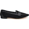 Agl Attilio Giusti Leombruni Blanca Plots Moc Pointed Toe Flat In Nero-nero
