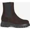 Agl Attilio Giusti Leombruni Agl Chunky Beat Water-resistant Suede Ankle Boot In Brown