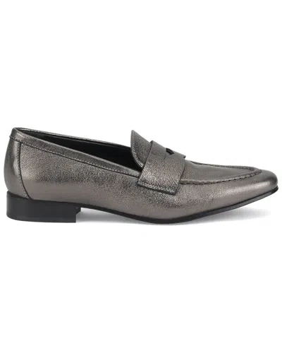 Agl Attilio Giusti Leombruni Agl Costanza Stitch Leather Loafer In Silver