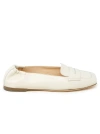 Agl Attilio Giusti Leombruni Agl Cream Leather Loafer Softy In Cream