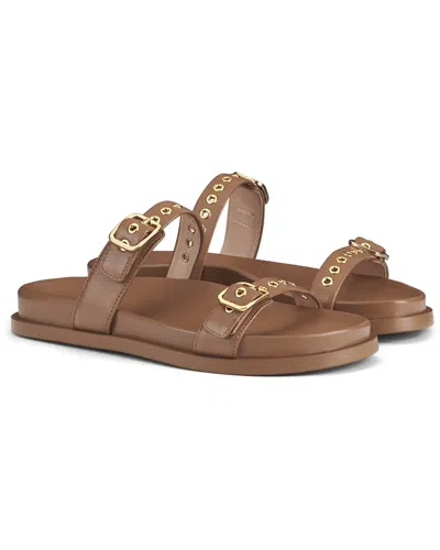 Agl Attilio Giusti Leombruni Agl Cristina Ring Leather Slide In Brown