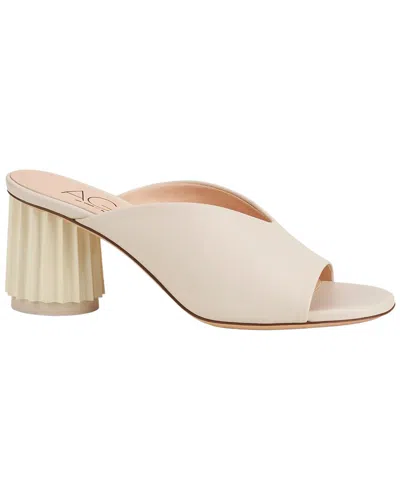 Agl Attilio Giusti Leombruni Agl Dorica Mule Leather Slides In Neutral