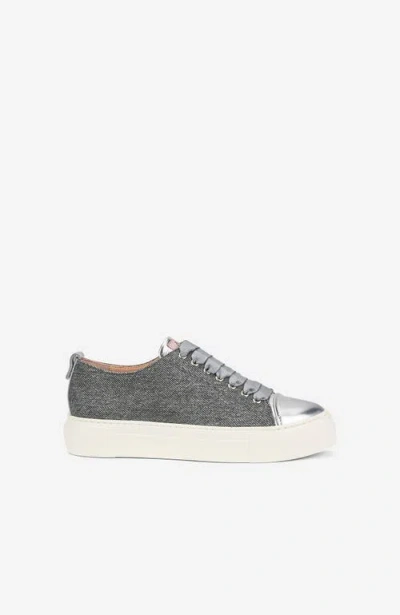 Agl Attilio Giusti Leombruni Agl Giuliana Denim Effect Sneaker In Gray