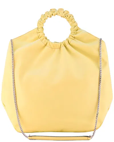 Agl Attilio Giusti Leombruni Agl Gretty Leather Tote In Yellow