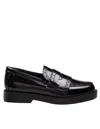 Agl Attilio Giusti Leombruni Agl Leather Loafer With Vamp In Black