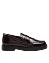 Agl Attilio Giusti Leombruni Agl Leather Loafer With Vamp In Brown