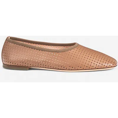Agl Attilio Giusti Leombruni Agl Lucy Perforated Ballet Flat In Brown