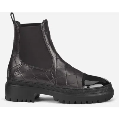 Agl Attilio Giusti Leombruni Agl Mary Beat Quilted Ankle Boot In Black