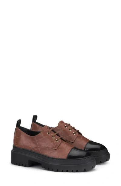 Agl Attilio Giusti Leombruni Agl Mary Quilted Leather Derby In Nero-caca-nero