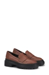 Agl Attilio Giusti Leombruni Agl Mary Soft Platform Loafer In Cacao