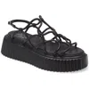 Agl Attilio Giusti Leombruni Messy Platform Sandal In Black