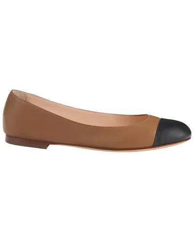 Agl Attilio Giusti Leombruni Agl Milly Bicolor Leather Ballet In Animal Print