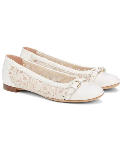 Agl Attilio Giusti Leombruni Agl Monia Leather Ballet Flat In White