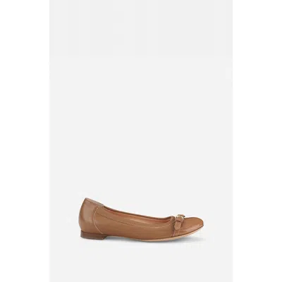 Agl Attilio Giusti Leombruni Agl Monika Cap Toe Ballet Flat In Brown