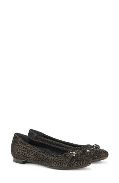 Agl Attilio Giusti Leombruni Agl Monika Leopard Print Flat In Black