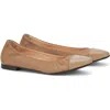 Agl Attilio Giusti Leombruni Agl Naomi Quilted Cap Toe Ballet Flat In Marble-basic