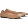 Agl Attilio Giusti Leombruni Agl Naomi Quilted Cap Toe Ballet Flat In Marble-basic