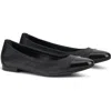 Agl Attilio Giusti Leombruni Agl Naomi Quilted Cap Toe Ballet Flat In Nero-nero