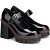 Agl Attilio Giusti Leombruni Women's Natalia 89mm Patent Leather Platform Mary Janes In Nero